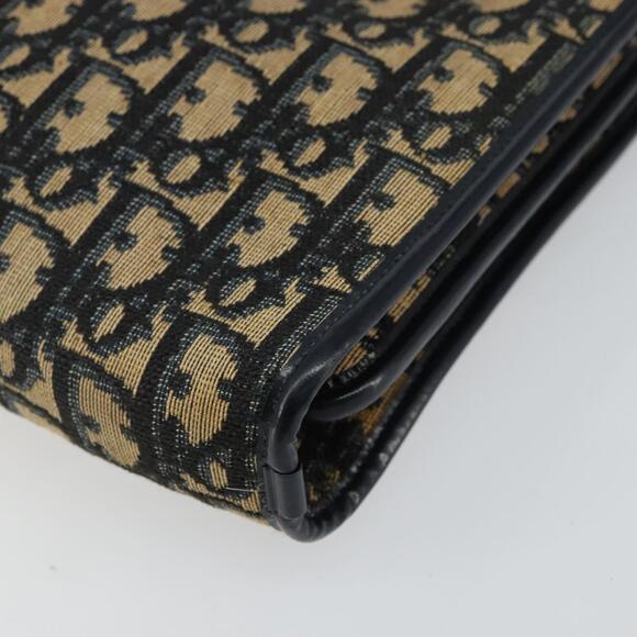 DIOR Trotter Canvas Hand Bag Navy Gold - Picture 9 of 12